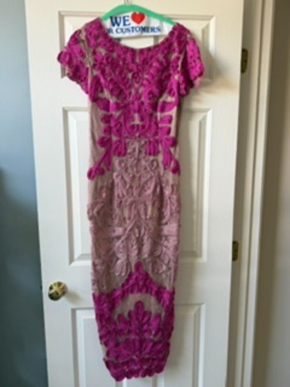 Anthropology Raspberry/ Mauve Dress  size 4